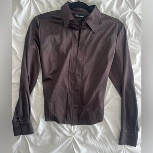 Gerry Weber woMen's Dark Brown Dress Shirt
